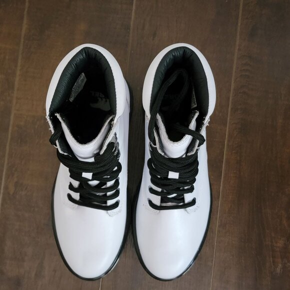 NEW Sorel Lennox Lace STKD Boots Womens 7.5 White Lug Combat Whimsigoth Grunge - Picture 3 of 11